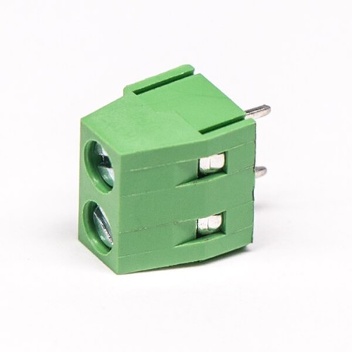 Screw Terminal PCB Connector Straight 2pin Green Through Hole