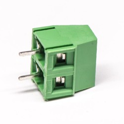 Screw Terminal PCB Connector Straight 2pin Green Through Hole