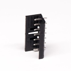 Terminal Block Black Black Straight 7pin PCB Universal Screw Connector