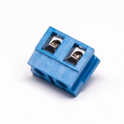 Terminal Block Blue PCB universal screw terminal 2pin Through Hole Angled