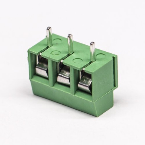 Universal Screw Terminal PCB Mount Green 3pin Straight Cconnector