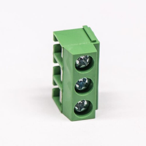 Universal Screw Terminal PCB Mount Green 3pin Straight Cconnector