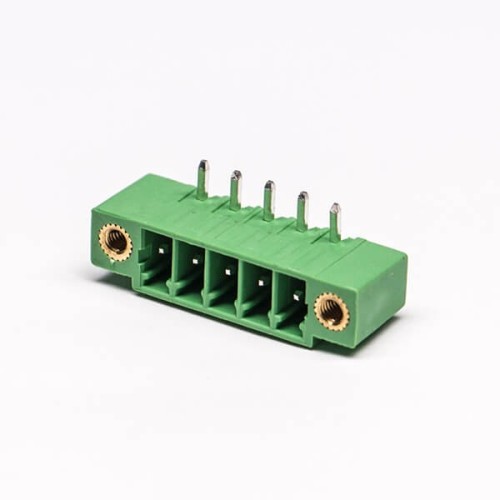 4 pin Terminal Block Right Angle With 2 Screw holes Connector