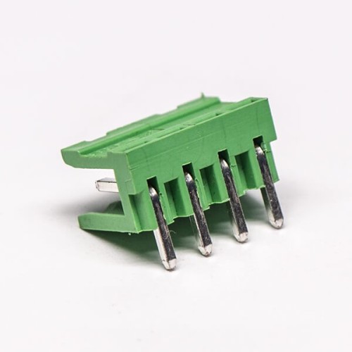 4pin Angle Terminal Block Pluggable Connector for PCB Mount