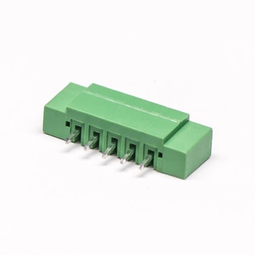 5 pin Terminal Block Straight Through Hole Green Pluggable Connector