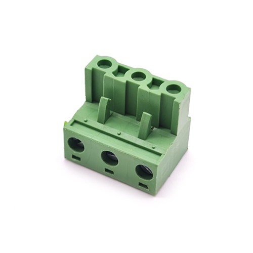 Plug-in Screw PCB Terminal Block 3pin Socket Right Angled Green Connector