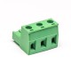 Plug-in Screw PCB Terminal Block 3pin Socket Right Angled Green Connector