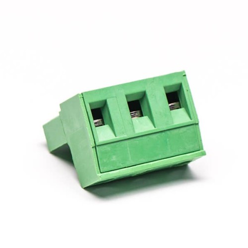 Plug-in Screw PCB Terminal Block 3pin Socket Right Angled Green Connector