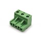 Plug-in Screw PCB Terminal Block 3pin Socket Right Angled Green Connector