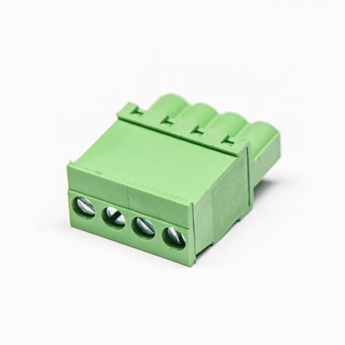 Plug in Terminal Block Connector 4pin Straight Through Green Connector