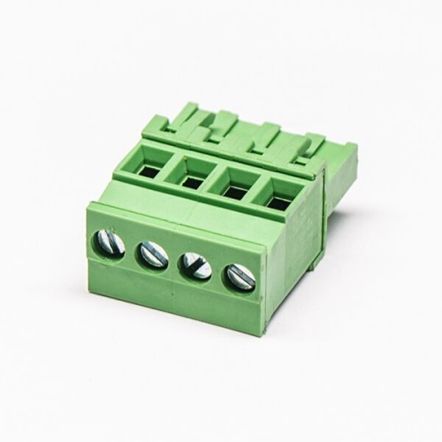 Plug in Terminal Block Connector 4pin Straight Through Green Connector