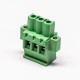 Plug in Terminal Block Connector 5pin Flange Mounting Green Straight Connector