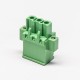 Plug in Terminal Block Connector 5pin Flange Mounting Green Straight Connector