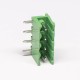 Right Angle Terminal Block 4pin Green Pluggable Connector