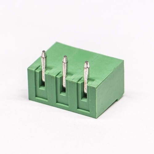 Right Angle Terminal Blocks 3pin Green Plug-in Connector