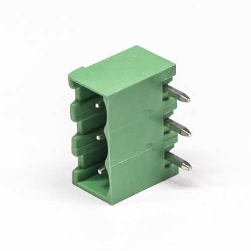 Right Angle Terminal Blocks 3pin Green Plug-in Connector