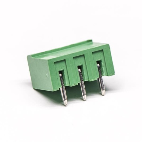 Right Angle Terminal Blocks 3pin Green Plug-in Connector