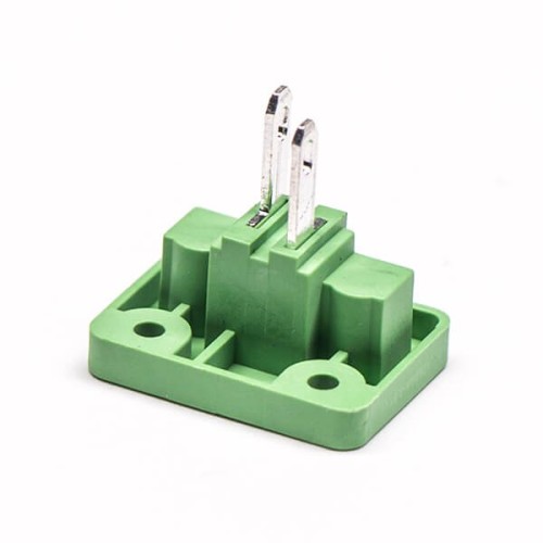 Terminal Block Connector 2pin for PCB Mount with 4 Screw Holes