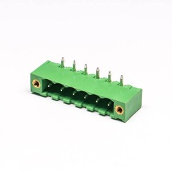 Terminal Block Connector Pluggable 6pin Right Angle Through Hole for PCB Mount