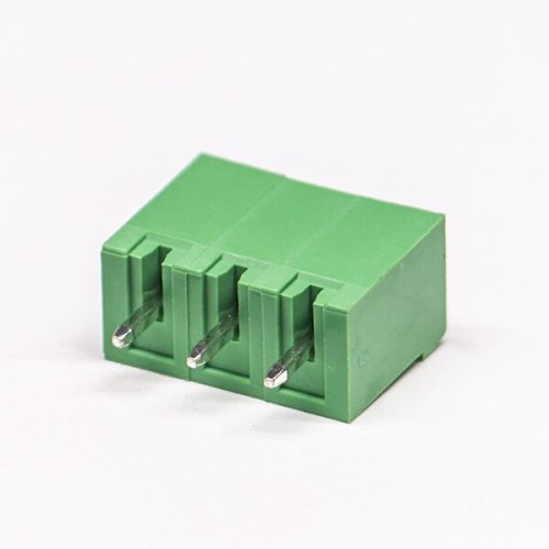 Terminal Block Plug Socket 3pin Straight Through Hole Green Pluggable Connector