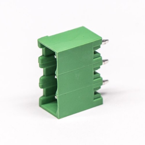 Terminal Block Plug Socket 3pin Straight Through Hole Green Pluggable Connector