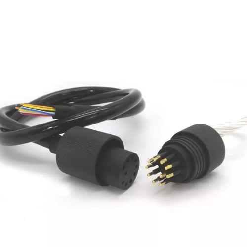 Pluggable Wet 10Pin Micro Subsea Connectors IP69K 10Pin Female Plug and Male Socket Cable 1M