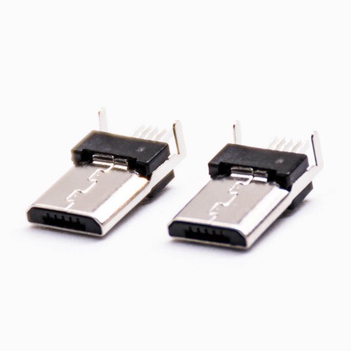 USB 2.0 Micro-B 5 Pin Male Straight Through Hole For PCB Mount