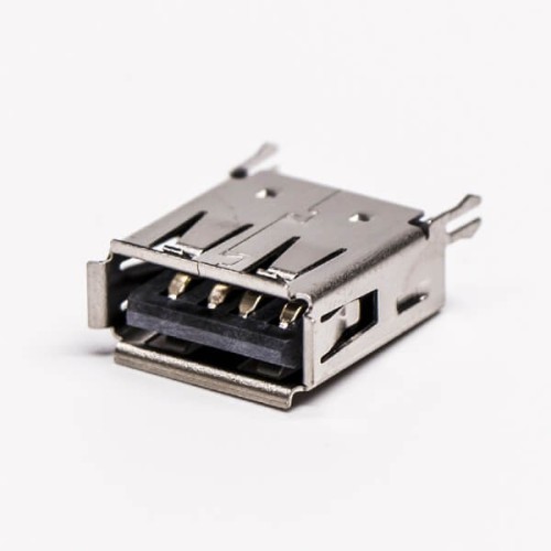 USB for PCB Straight Female DIP Harpoon Black