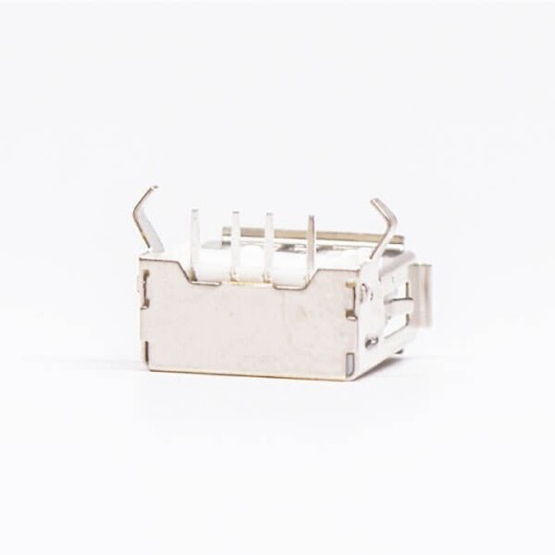 USB Port 2.0 Right Angled Female Through Hole White 20pcs