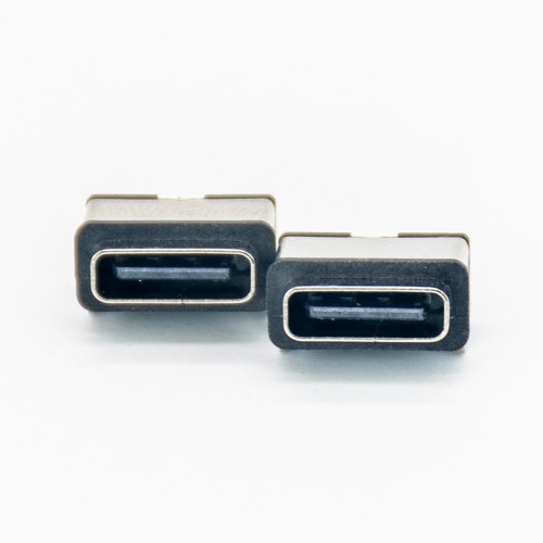 USB C Waterproof Connector 6 Pin Female IPX8 With Waterproof Ring