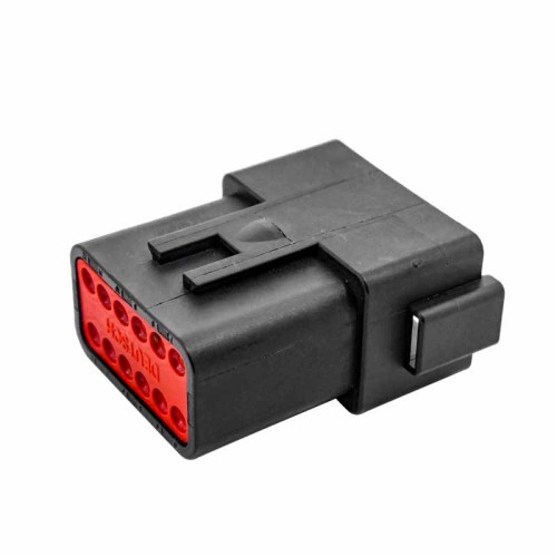 12 Pin Male Plug Black Automotive Sealed Connector Waterproof for Electric Vehicles (Excluded Contacts) DT06-12P-E004