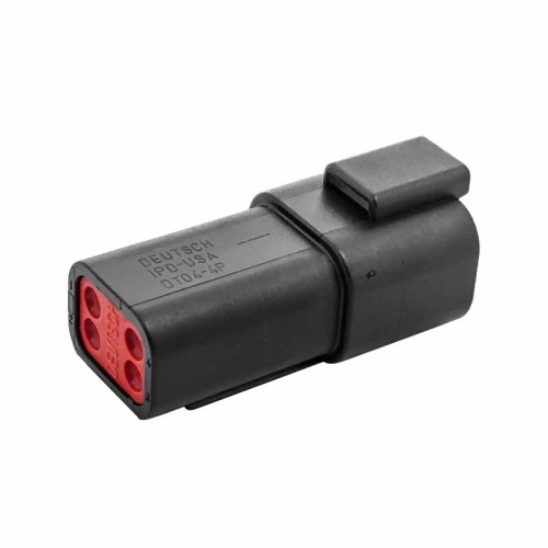 4 Pin Male Plug Black Automotive Sealed Connector Waterproof for Electric Vehicles PA66(Excluded Contacts) DT06-4P-E004