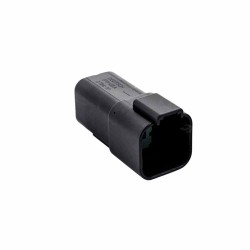 6 Pin Male Plug Black Automotive Sealed Connector Waterproof for Electric Vehicles (Excluded Contacts) DT06-6P-E004