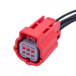 6 Pin Motorcycle Obd Diagnosis Male Plug Female Socket Waterproof Electronic Connector With Cable For Honda Yamaha