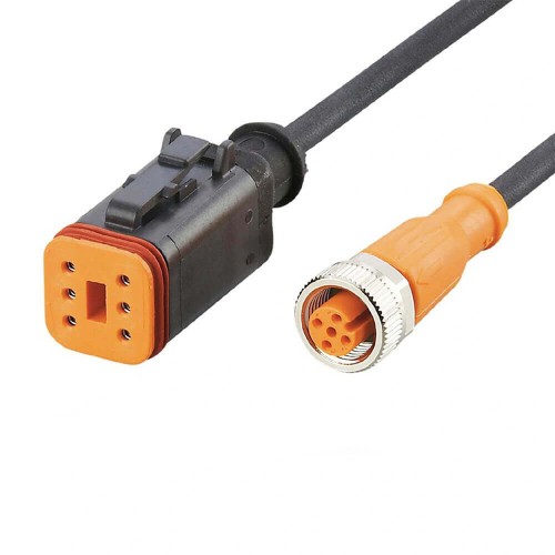 Elecbee Connector DT06-6S 6 Pin Female To M12 5 Pin Female A Coding Cable