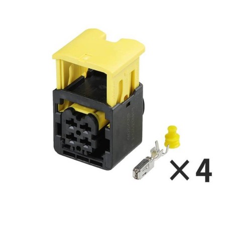 Female 4Pins Connector Rectangular Hosing