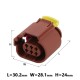 Female Automobile Equivalent 6 Pin Cable Waterproof Connector