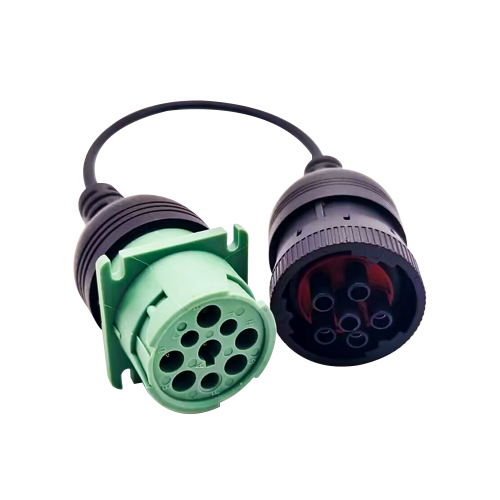 J1708 Male 6Pin To J1939 Female 9Pin Cable Adapter For Trucks And Car 0.1M