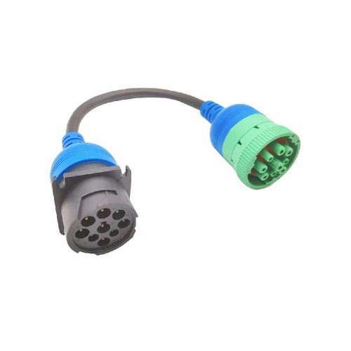 J1939 9 Pin Male to Female CAN3 (vehicle) to CAN1 (PC) Crossover Adapter Cable 12 Inch