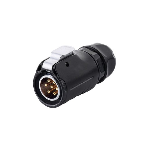 7 Pin Male Plug Waterproof IP67 Circle Connector Aviation Plug LP20 Series