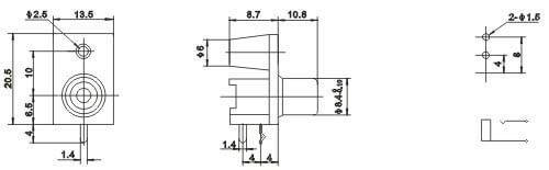 PCB Mount RCA Chassis Sockets Female Right Angle Vedio Connector