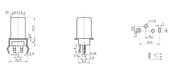 PCB Mount RCA Female Connector Straight Zinc Nickel Plated Socket