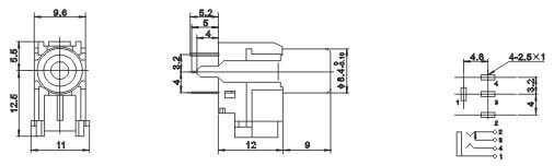 RCA Socket Connectors Nickel Plated Right Angle For PCB