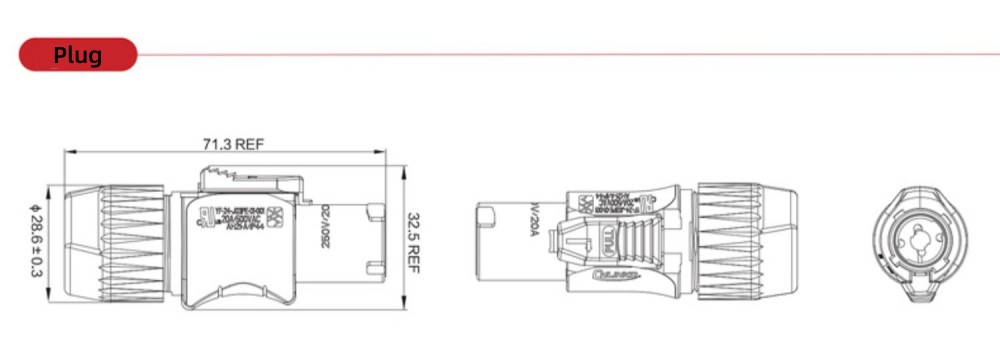 Nac3Fca Waterproof 20A Powercon Led Speakon Power Plug And Socket Panel Mount Adapter Ip65 True Locking Cable Aviation Connector