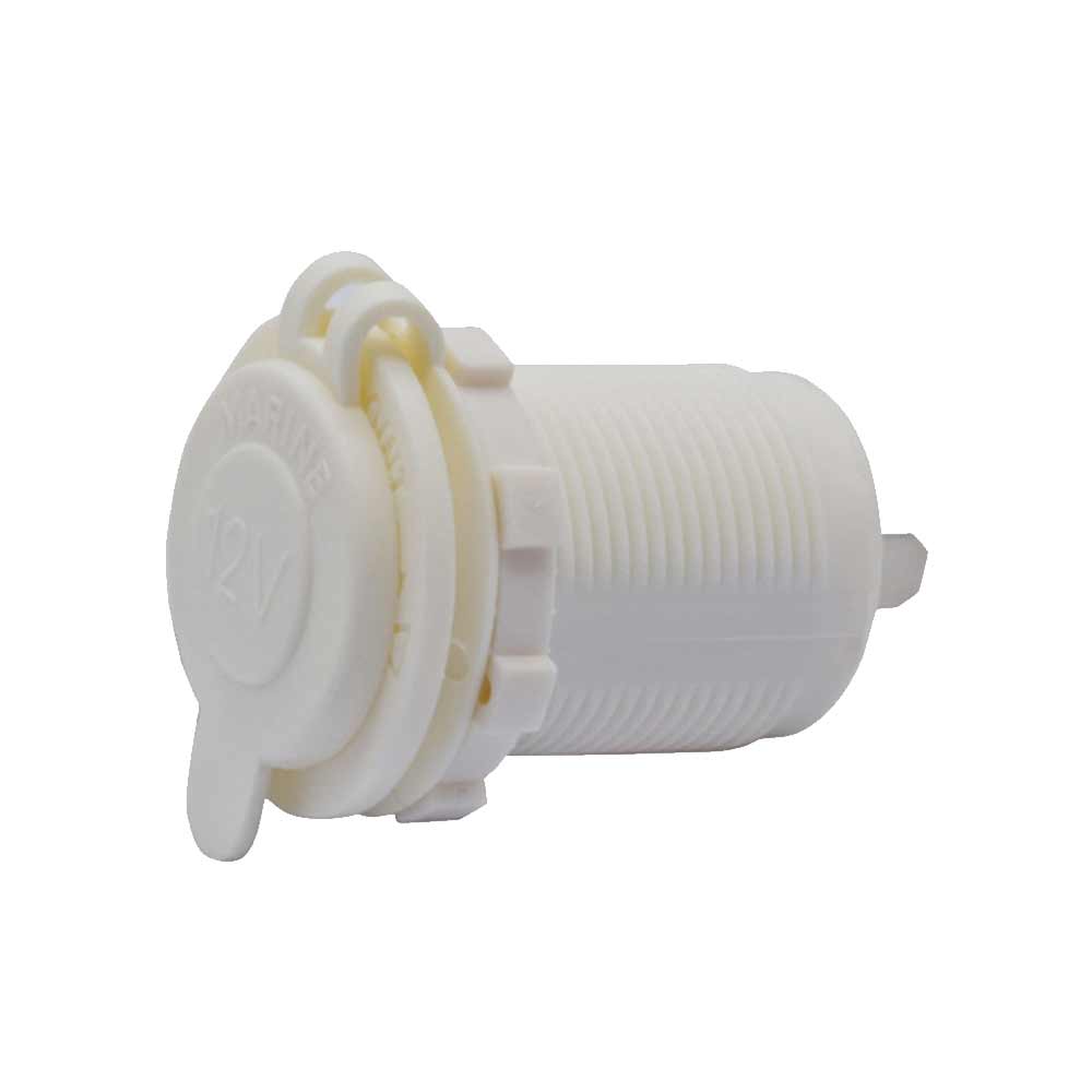 12V-24V RV Marine Bus Modified White Car Dual USB Charger, 5V 3.1A Power Cigarette Lighter Socket