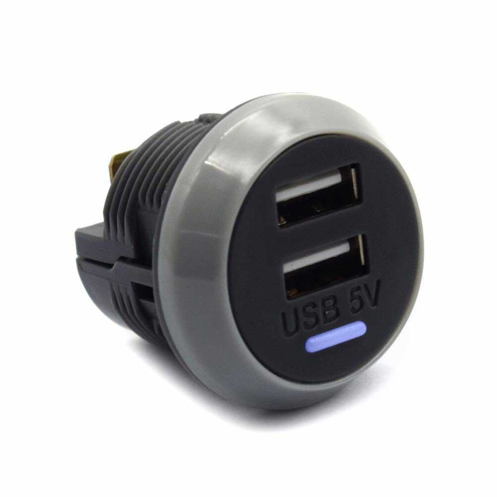 Short Design 4.8A Dual USB Charger Manufacturer Automotive Marine Furniture Sofa Modified USB Power Charging Socket