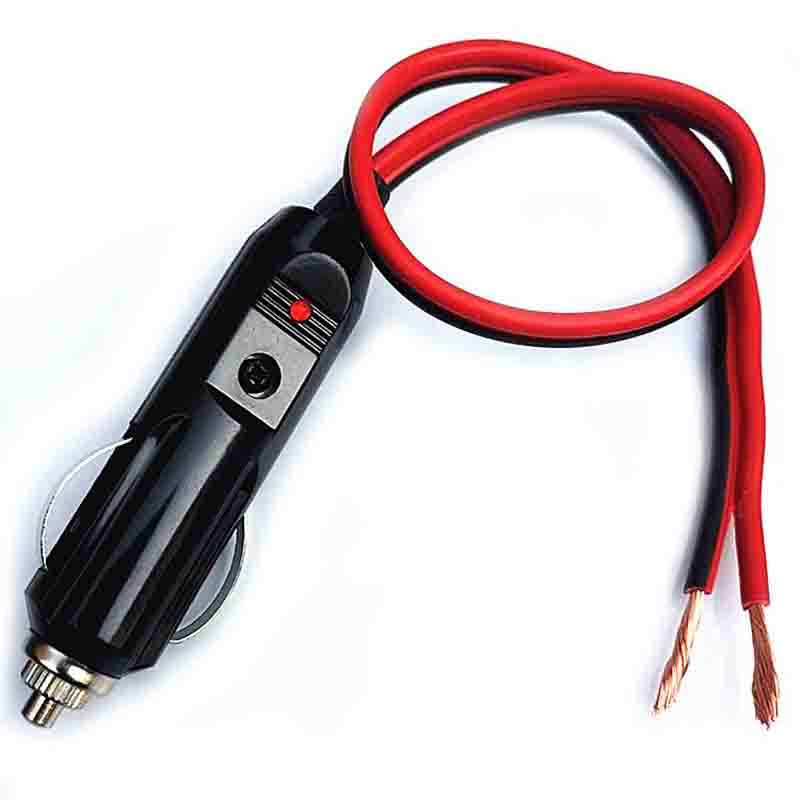 Bakelite High-Power Car Cigarette Lighter Plug Insurance Power Extension Cord Thickened Copper Wire 1M