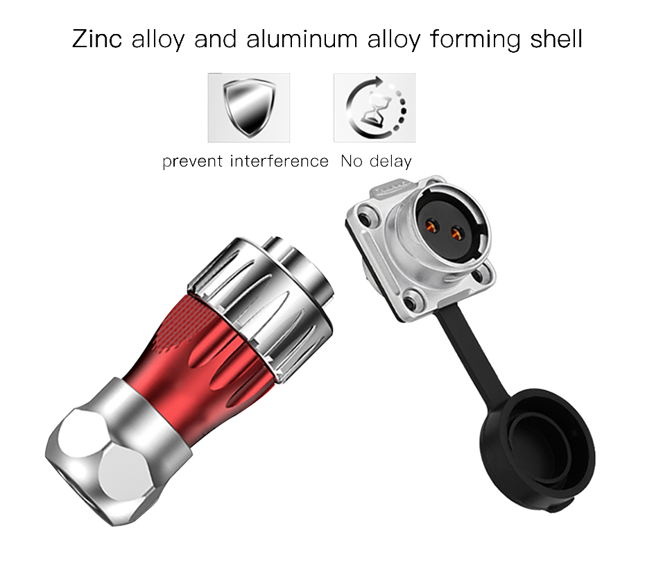 DH24 Solder Wire Power Cable Conector Female Socket 24 Pin Metal Shell Waterproof Industrial Connector