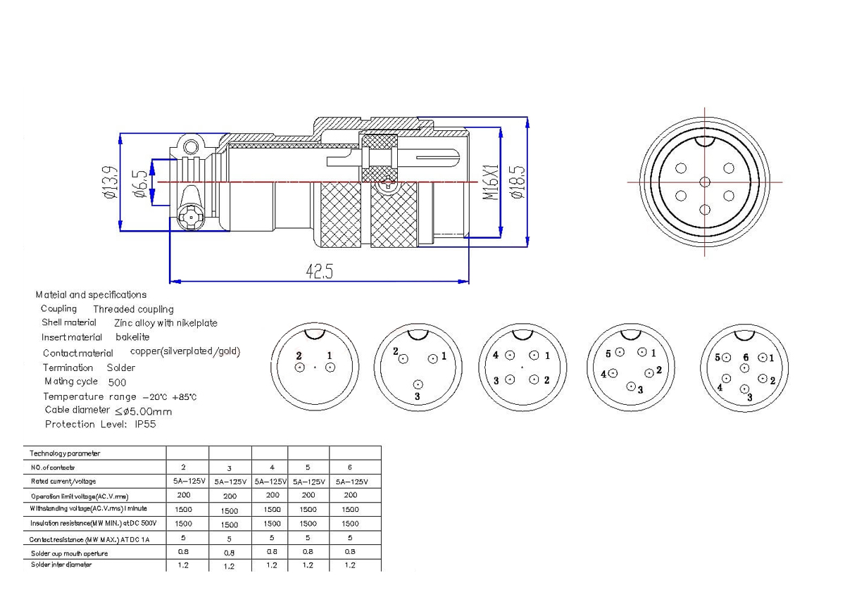 10pcs Metal GX16 4 Aviation Connectors Straight Butt-Joint Male and Female Connector