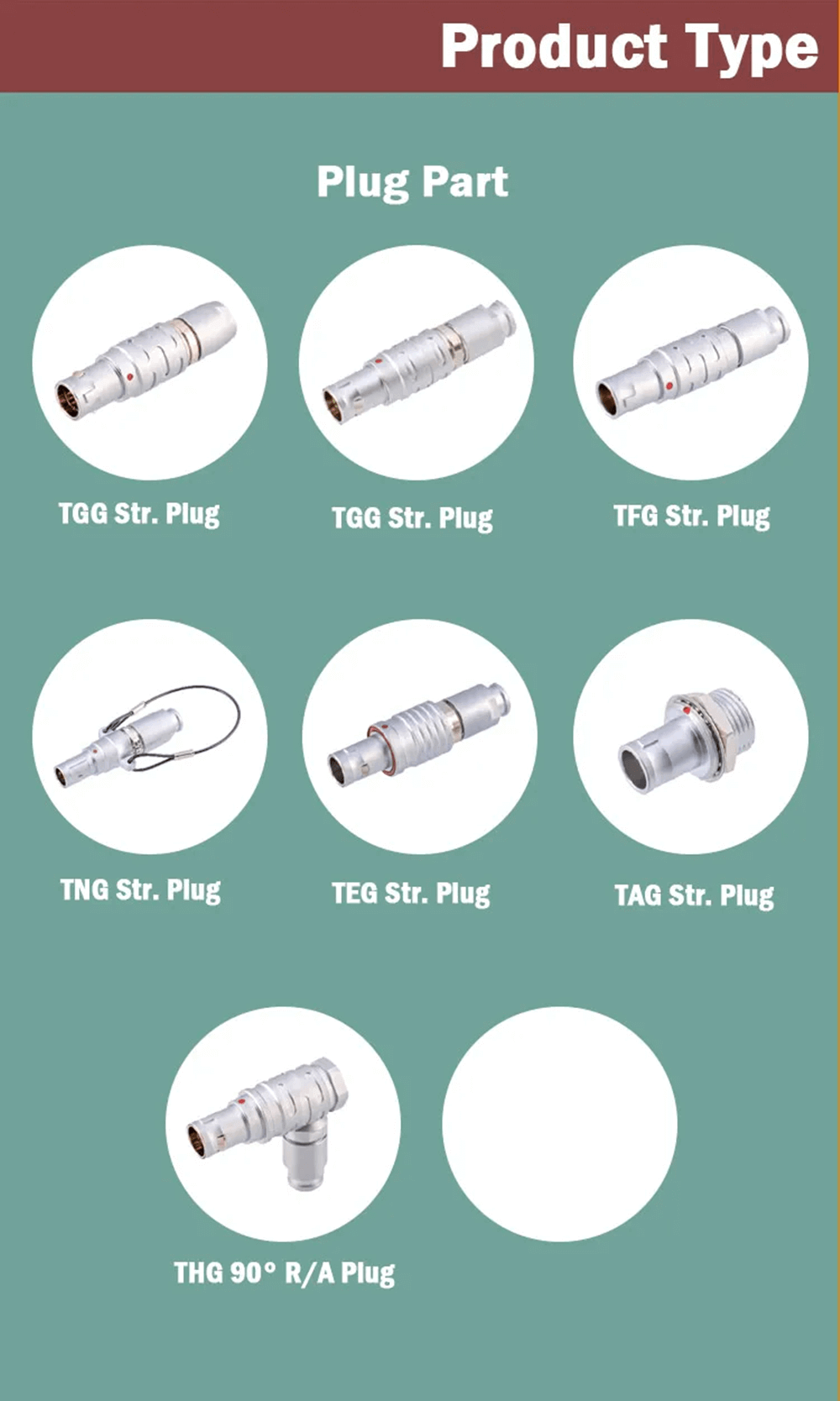 Aviation Plug FGG 0B Series Push Pull Self-Locking 6 Pin Male Female Connector PHG Socket